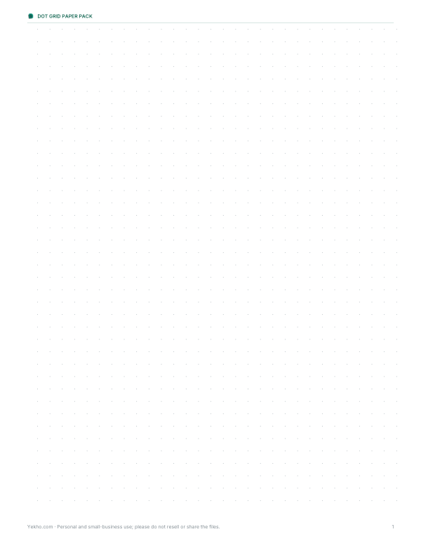 Preview of Printable 1/4 Inch Dot Grid Paper